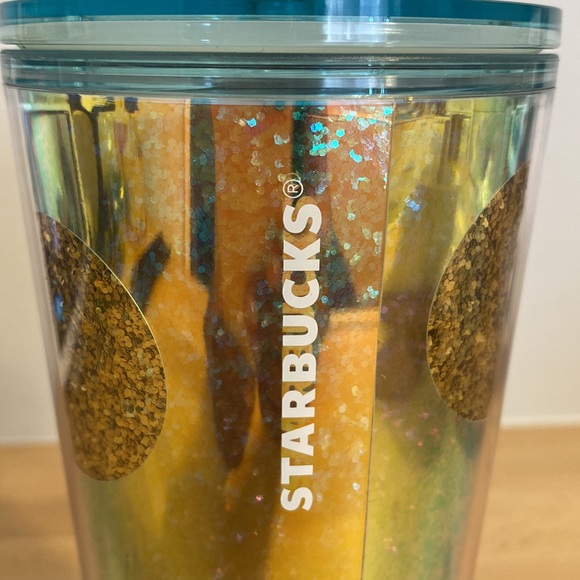 Starbucks Gold Dots Iridescent Glitter  Acrylic Cold Cup 24 Oz 2020. Collection! - Picture 3 of 7